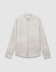 Camisa SLIM ciruela algodón espigas mini hombre-6