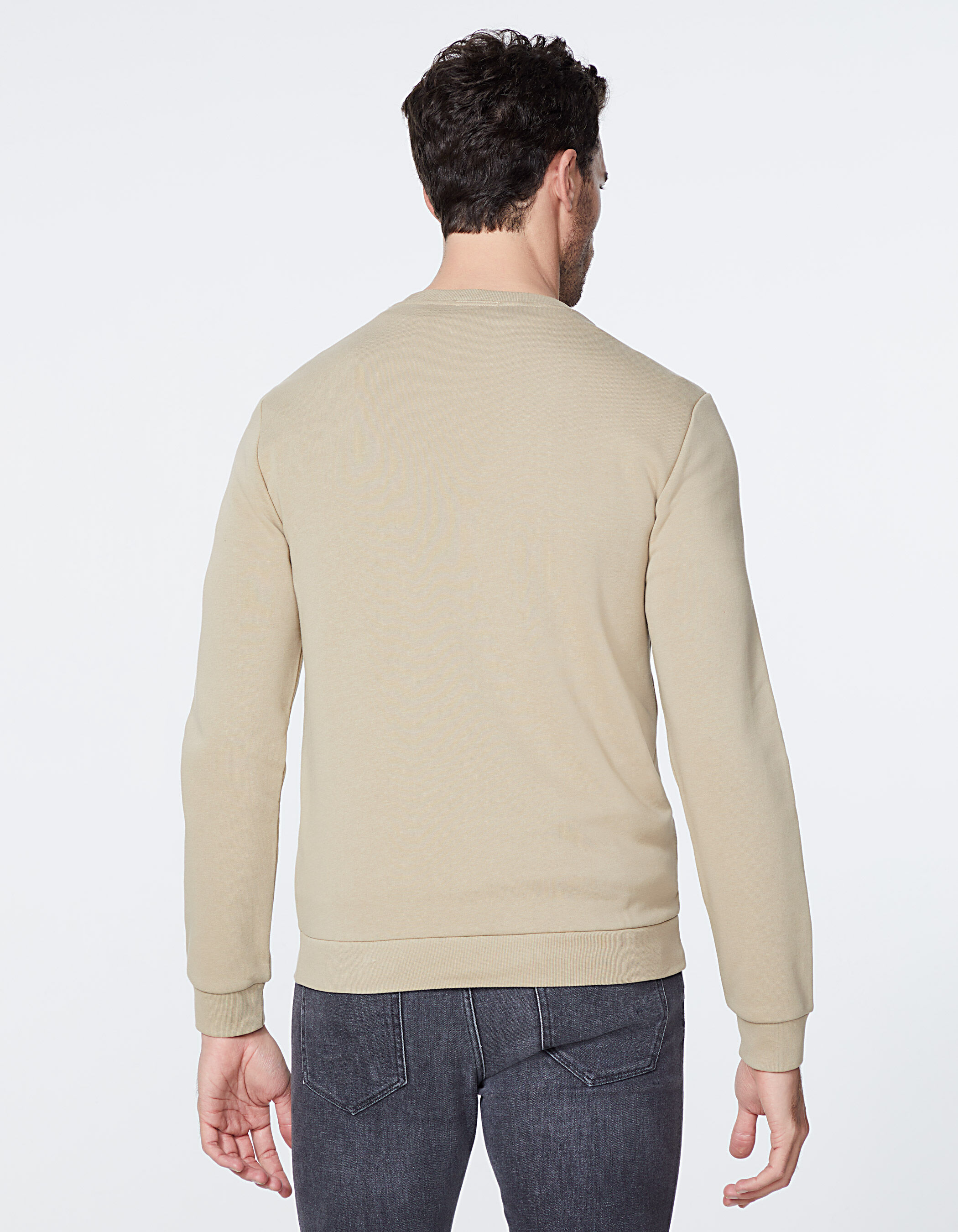 Men s beige slogan sweatshirt