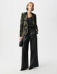 Khaki LENZING™ ECOVERO™ maxi Dschungel Anzug Jacke Damen-1