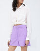 Women’s lilac high-waist shorts with removable belt-1