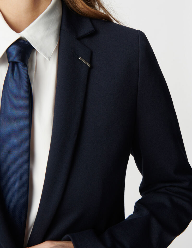 Marine blazer getailleerd milanotricot Dames-3