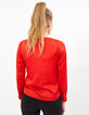 I.Code flame satin polka dot Jacquard blouse -6