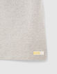 Polo gris chin&eacute; maille fantaisie gar&ccedil;on-5