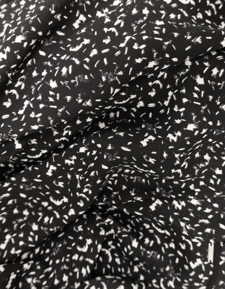 Women's black rock tachist print suit jacket-7