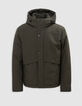 Men's WATERPROOF BREATHABLE granulated nylon khaki jacket-6