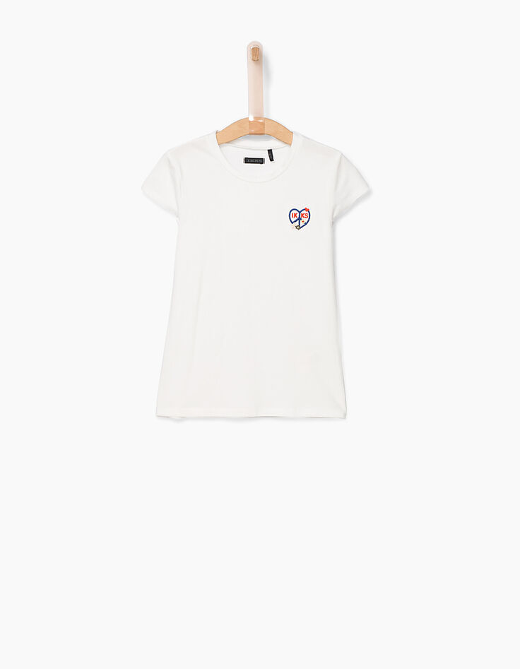 Robe 2 en 1 kaki avec tee-shirt blanc fille-2