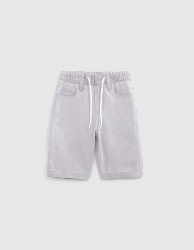 Bermuda en jean gris ceinture élastiquée garçon - IKKS