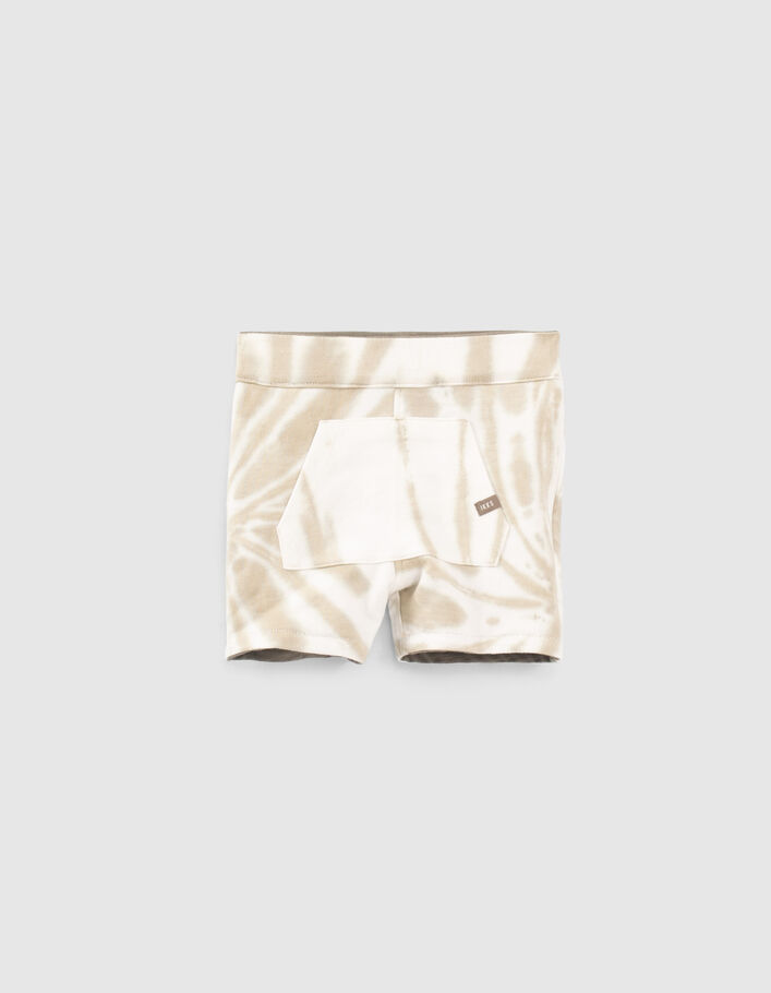 Baby boy’s khaki tie-dye reversible shorts - IKKS