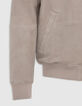 Beige bomber in su&egrave;deleer Heren-7