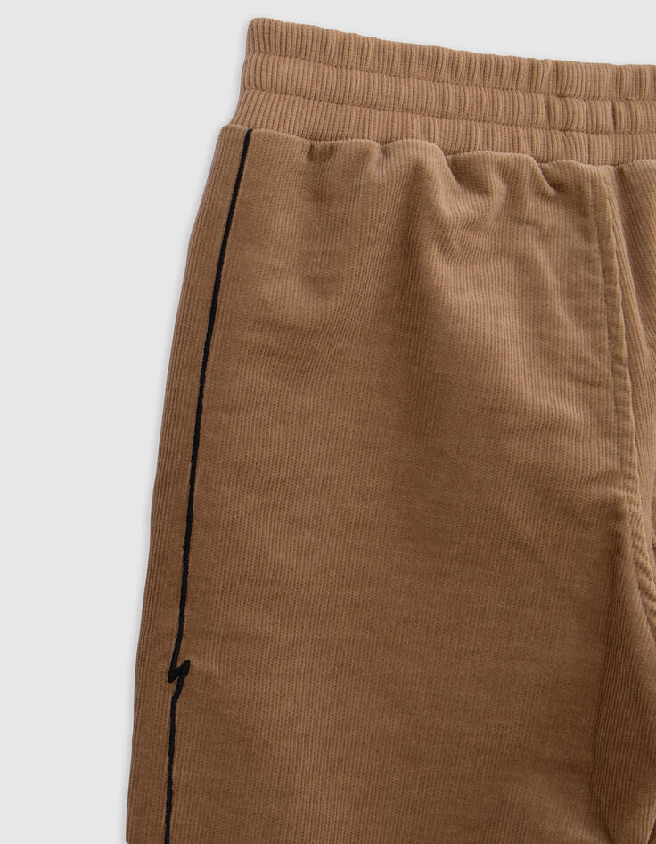 Kamelfarbener Samt-Jogginganzug milleraies boy-6