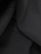 Women's black pea jacket with closed tailoring collar-6
