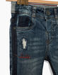 Jean confort bleu customisé bébé garçon-3