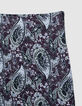 Asymmetrical long skirt burgundy paisley pattern Women-6