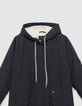 Parka negra forrada capucha mujer-6