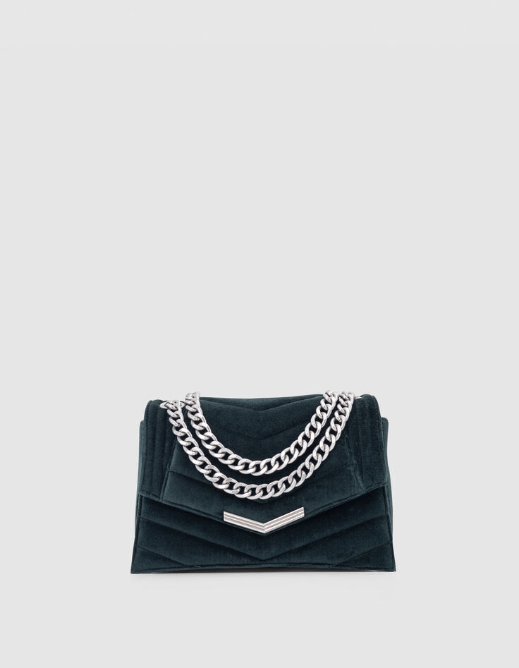 Women's THE 1. VELVET green quilted velvet bag Size M-1 Women's THE 1. VELVET green quilted velvet bag Size M-1