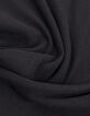 Camiseta con capucha de punto el&aacute;stico negro de ni&ntilde;a-5