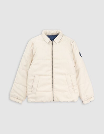 Jungen-Wendesteppjacke in Blau und Ecru - IKKS