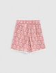 Girls’ rosewood batik print Ecovero® shorts-3