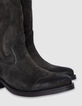 Women's brown suede santiag boots-6