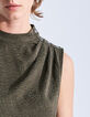 Top lichen jacquard motif army vibes Femme-4