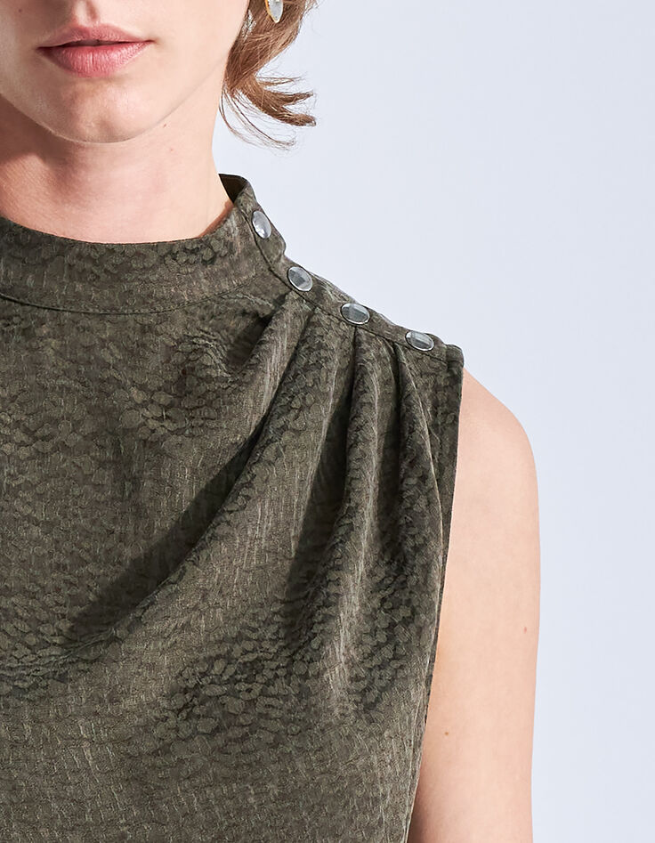 Top lichen jacquard motif army vibes Femme-4
