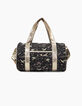 Schwarze M&auml;dchenbowlingtasche mit Sakura- und Kranichprint-1