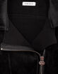 Cardigan noir esprit motard en velours bébé fille-6