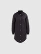 Schwarze, halblange Damensteppjacke-6