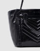 Tasche 1440 schwarzes geknittertes Lackleder Größe Medium-4