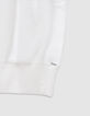 Ärmelloses weißes Sweatshirt Ösendekor-10