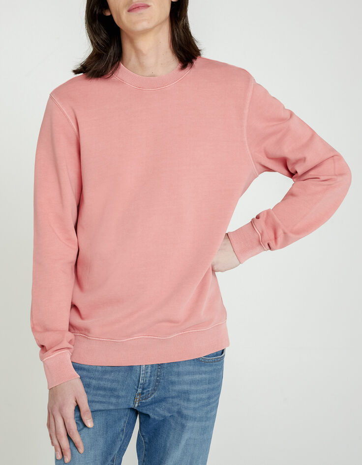Sweat corail en molleton blanchi Homme-2 Sweat corail en molleton blanchi Homme-2