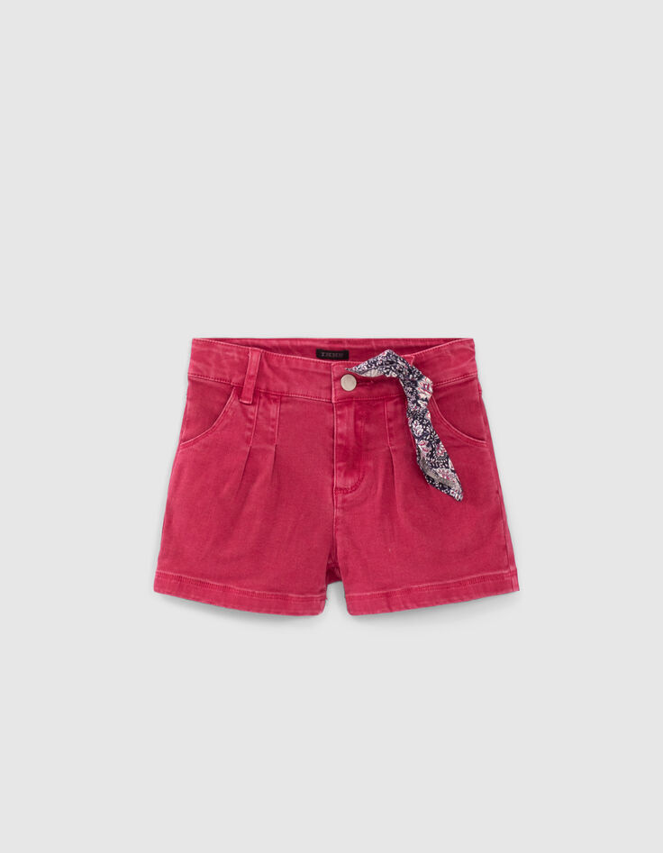 Fuchsia Distressed Shorts