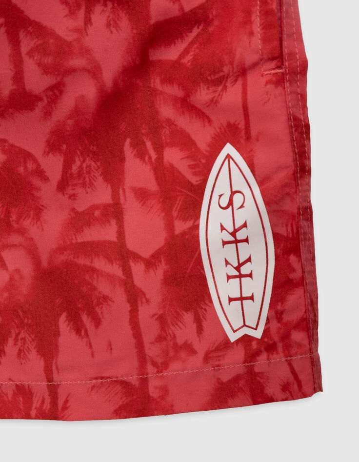 Rote Badeshorts mit Palmenprint für Jungen-4