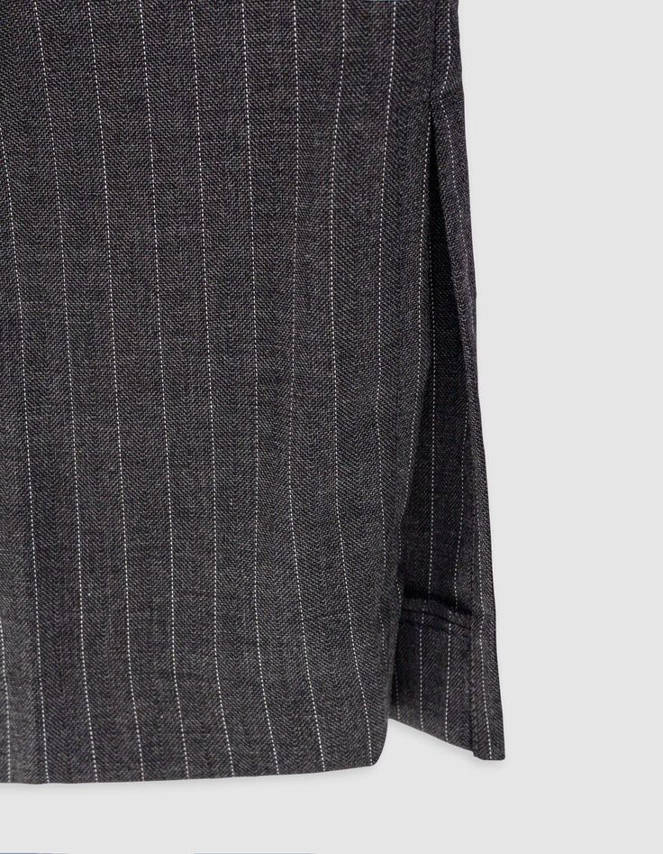 Women's gray striped tennis suit pants-6