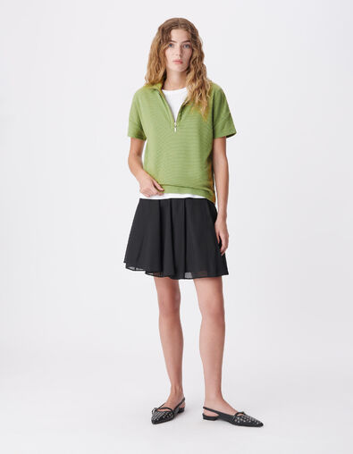 Women's short black skater skirt - IKKS
