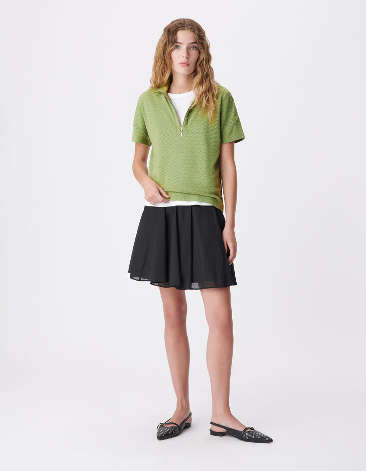 Women's short black skater skirt-1