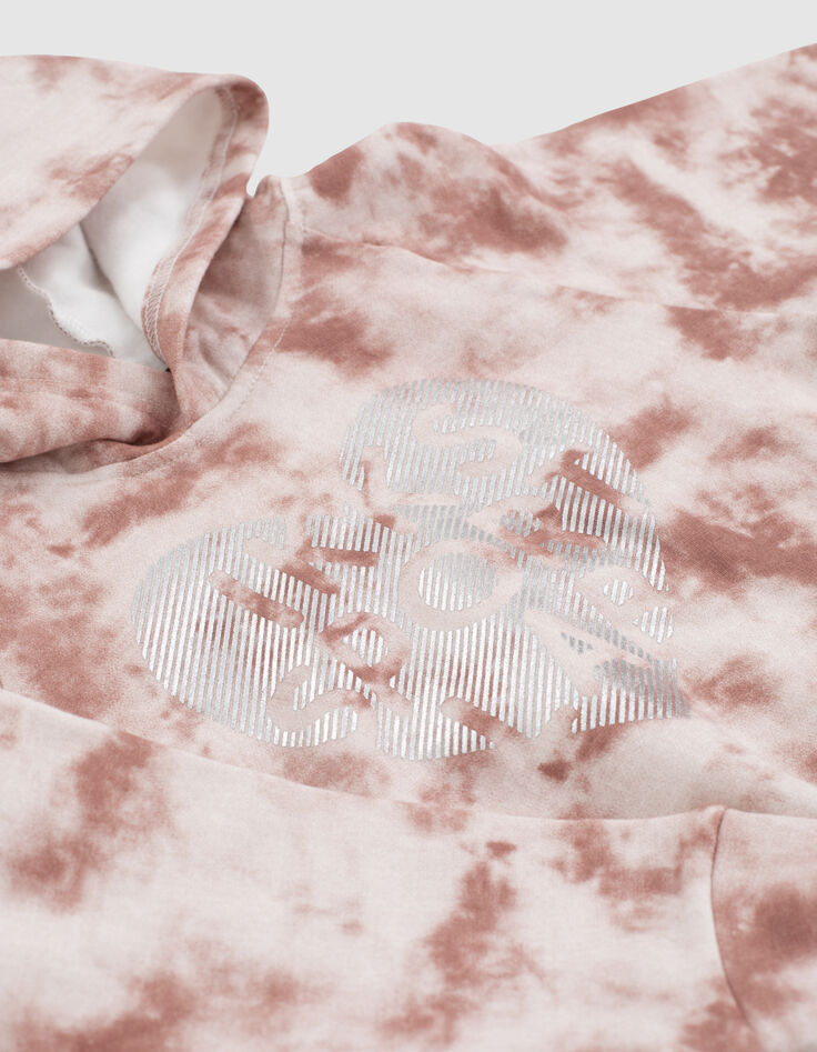 Girls’ ecru tie-dye heart sport sweatshirt-5