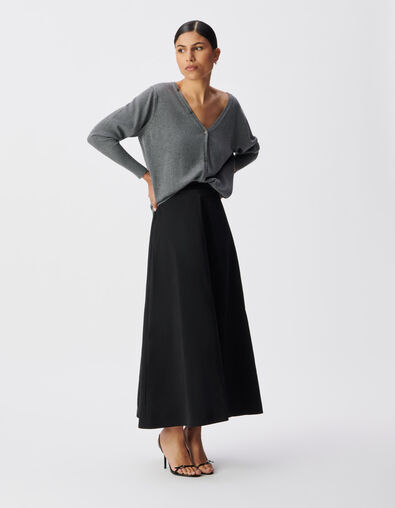 Grijs gebreid vest omkeerbaar voor/achter Dames - IKKS