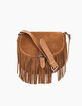 Sac besace The Waiter en cuir camel détails franges femme-1