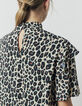Viskosekleid mit Leopardentupfen und Sternen -5