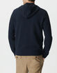 Men&rsquo;s navy cotton Ottoman knit hooded cardigan-4