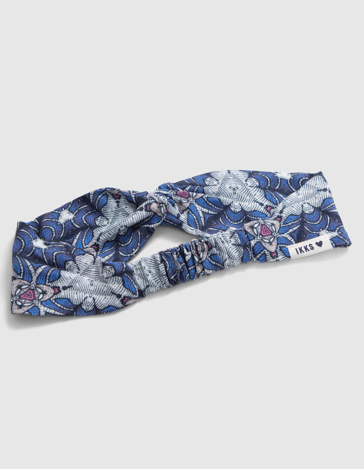 Weißes Mädchen-Stirnband mit grafischem Wax-Print-3