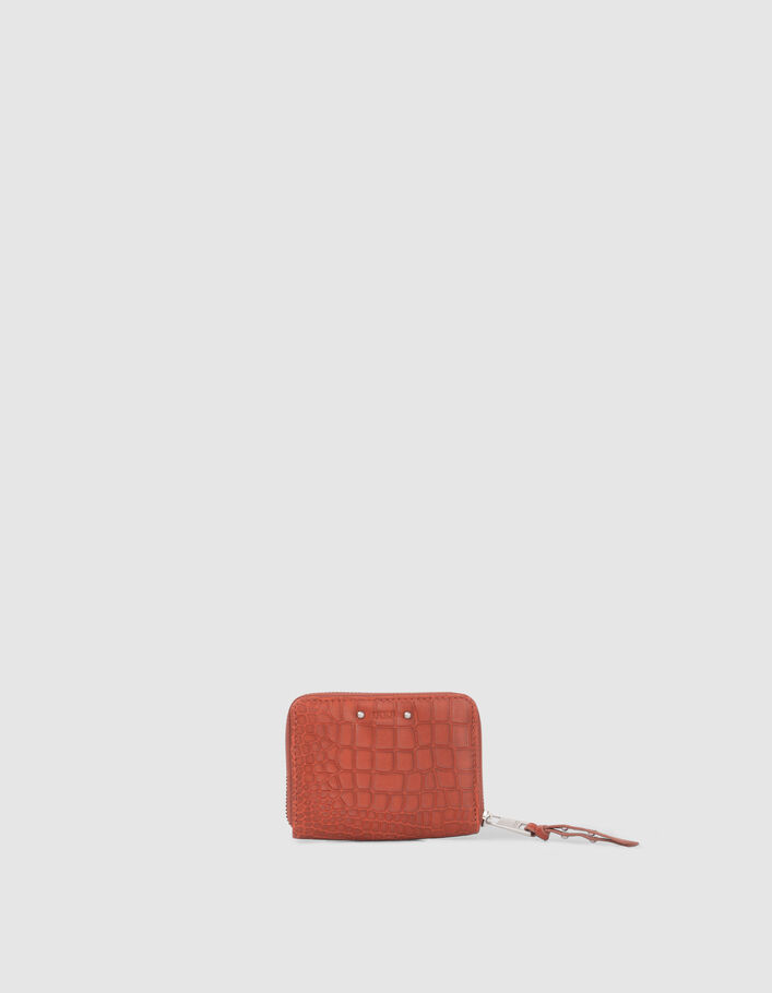 Portefeuille 1440 mini Compagnon oranje reliëfleer Dames-3