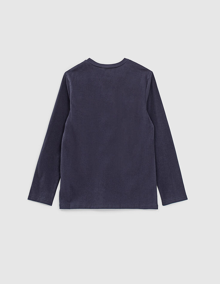 Marineblaues Jungen-T-Shirt mit Anker-Motiv-3