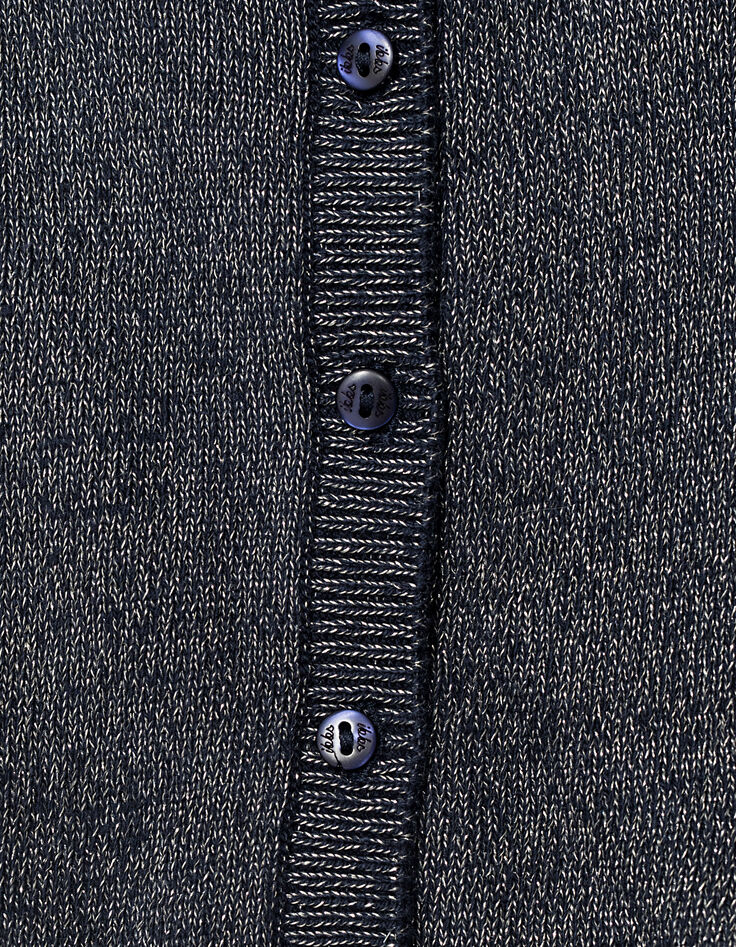 Cardigan tricot marine pailleté bébé fille-4