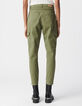 Kaki battle jeans cropped Dames-5