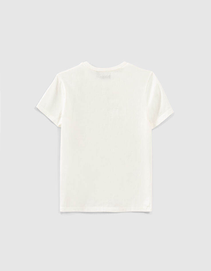 Boys’ off-white skull image organic T-shirt-3 Boys’ off-white skull image organic T-shirt-3