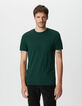 Groen T-shirt korte mouwen katoen-modal Heren-2