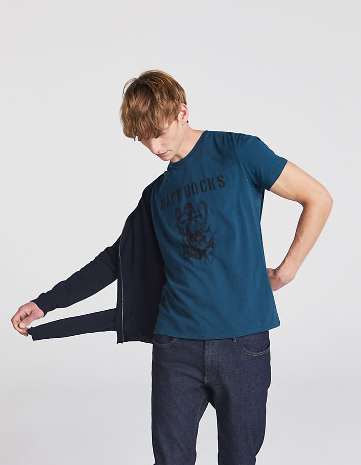Duck Blue Herren-T-Shirt mit Ankermotiv-1