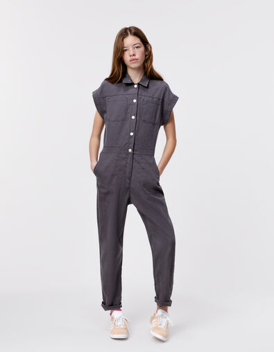 Combi longue grise pressionnée fille - IKKS